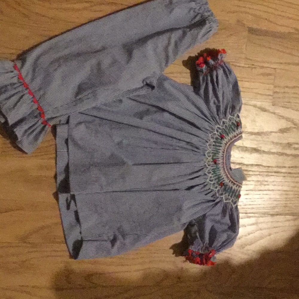 Cute blue outfit with ladybugs